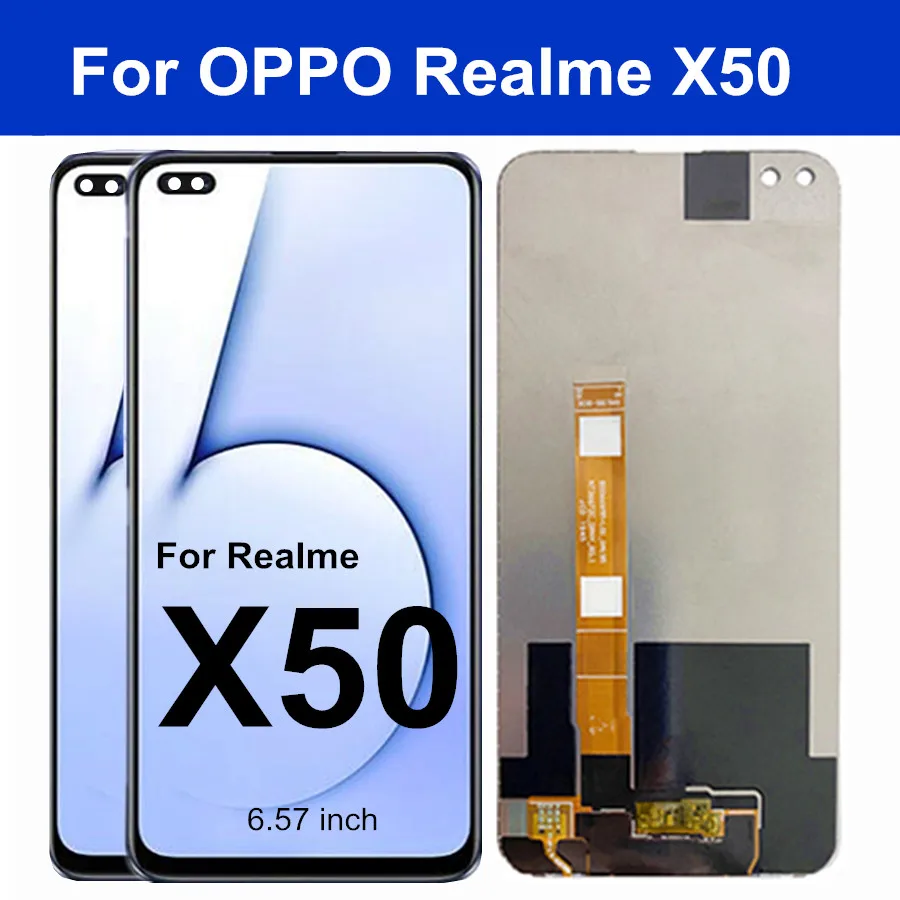 

6.57" For OPPO Realme X50 LCD Display Touch Screen Digitizer Panel Glass Assembly For realme x50 RMX2051 5G lcd