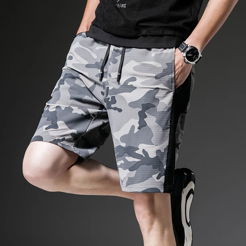 Летние сетчатые быстросохнущие пляжные шорты из ледяного шелка 5XL мужские тонкие