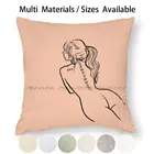 Чехол-наволочка для подушки, из хлопка и льна