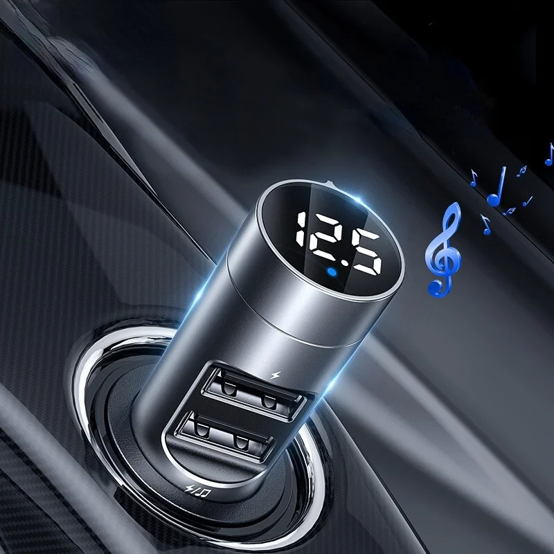 

FM-трансмиттер автомобильный беспроводной Bluetooth 5,0 FM-радио модулятор Автомобильный комплект а USB Автомобильное зарядное устройство Громкая ...