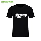 Мужская хлопковая футболка Discovery Channel, черная модная футболка с логотипом, по мотивам фильма Cable TV, 2021