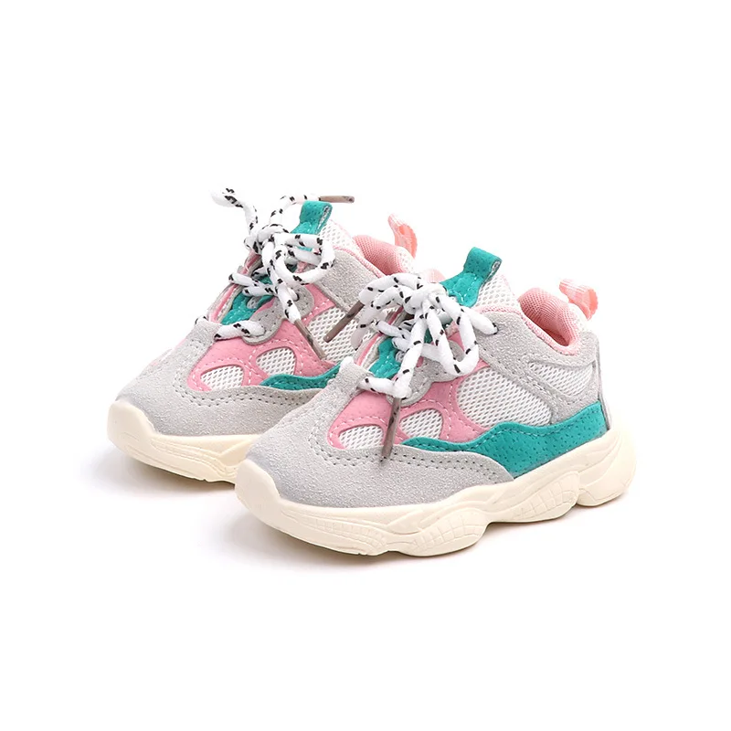 

2021 Spring and Autumn New Boys Baby Soft-soled Sports Shoes Fashion Front Lace-up Daddy Shoes Girls Baby Toddler Shoes