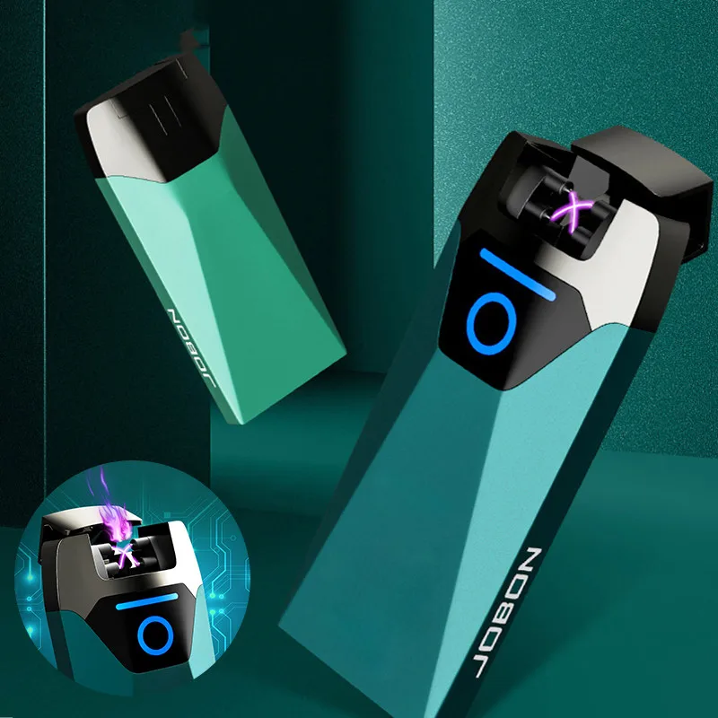 

JOBON New Windproof Double Arc Plasma Usb Rechargeable Lighter Touch Sensor Cigarette Accessories Men's Gift