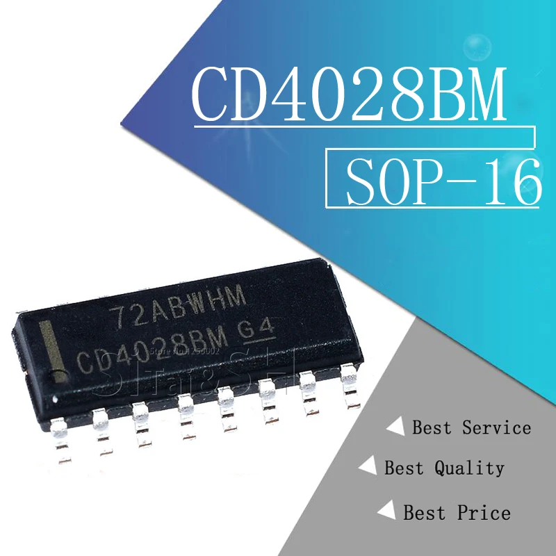 10 шт. CD4028BM SOP16 CD4028 CD4028BM96 CMOS BCD-Dec или Bin- Octal Dec/драйверы новые оригинальные |