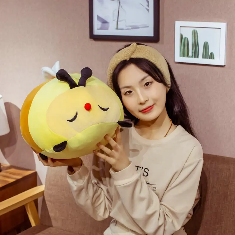 В форме милого шара Bee плюшевая подушка мягкая мультяшная Реалистичная пчела