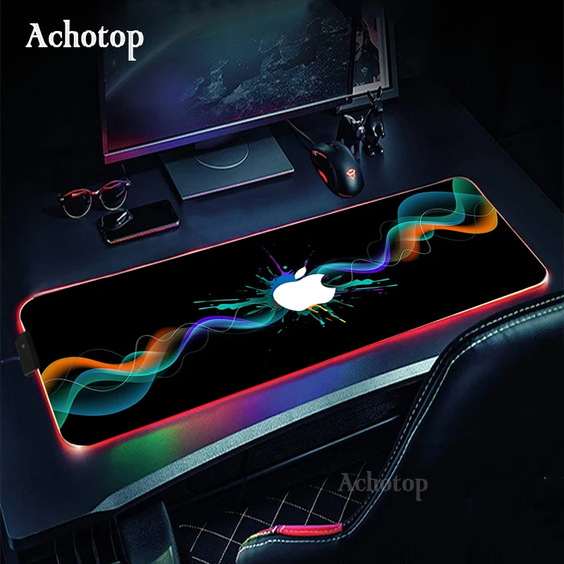 

Gaming Mouse Pad Computer Mousepad RGB Large Apple Mouse Pad Gamer XXL Mouse Carpet Big Mause Pad PC Desk Play Mat with Backlit