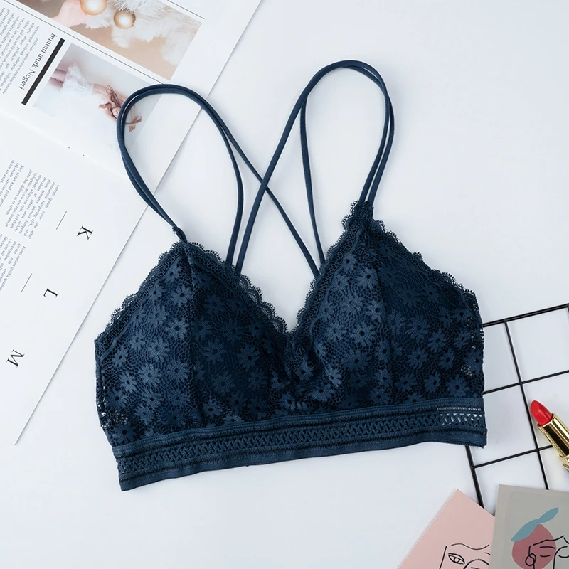 Бюстгальтер женский кружевной пуш-ап тонкий без косточек | Женская одежда
