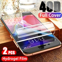 2pcs 40d hydrogel film screen protector for iphone 11 pro xr x xs max hydrogel film for iphone 7 8 6 6s plus screen protector