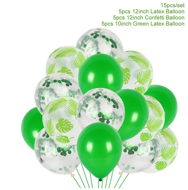 tropic balloon 2 Вечерние шары Staraise Jungle для сафари и животных, вечерние шары с пальмовыми листьями, вечерние шары в джунглях для сафари на день рождения - Цвет: tropic balloon 2