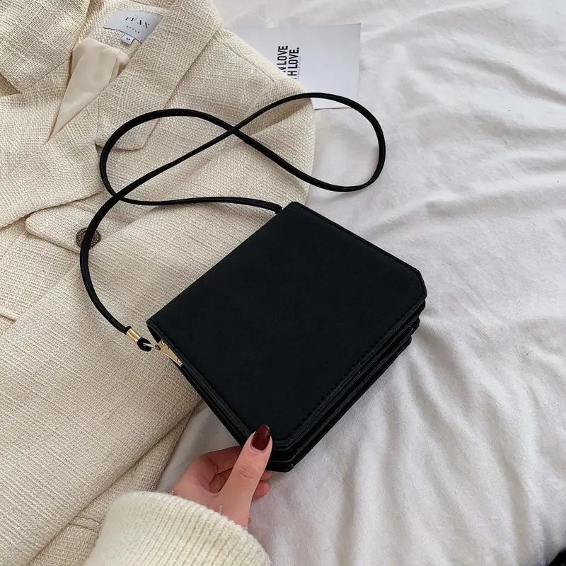 

Crossbody Bags Casual Solid Flap Women Handbags Mini Retro 2021 New Female Shoulder Bags Brand Designer PU Leather Bolsos Sac