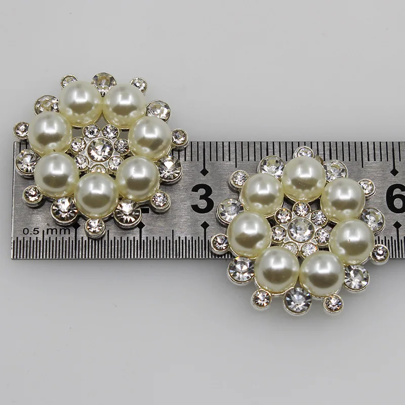 5 шт. металлические жемчужные пуговицы 28 мм