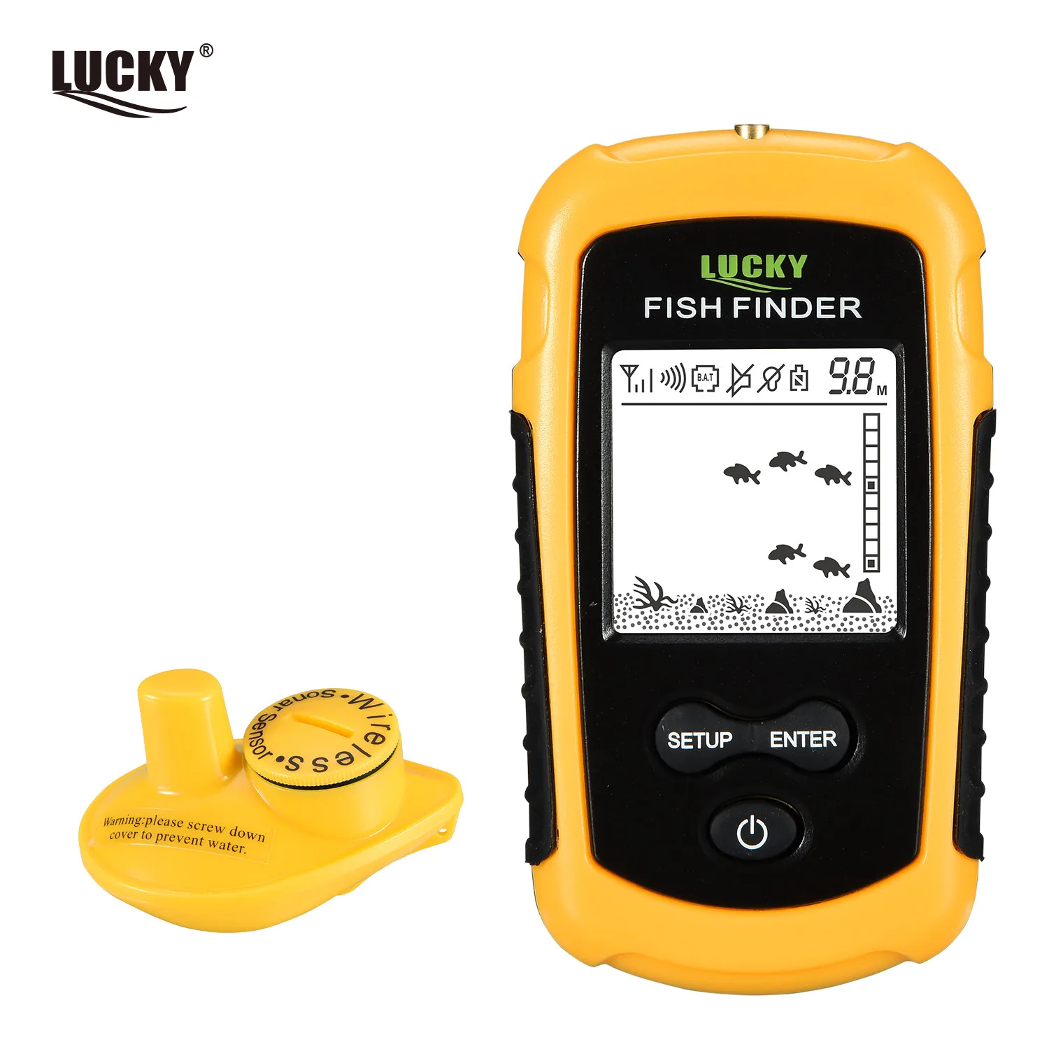 Эхолот LUCKY FFW1108 1 & FFCW1108 портативный эхолот беспроводной диапазон 400 футов (120 м)