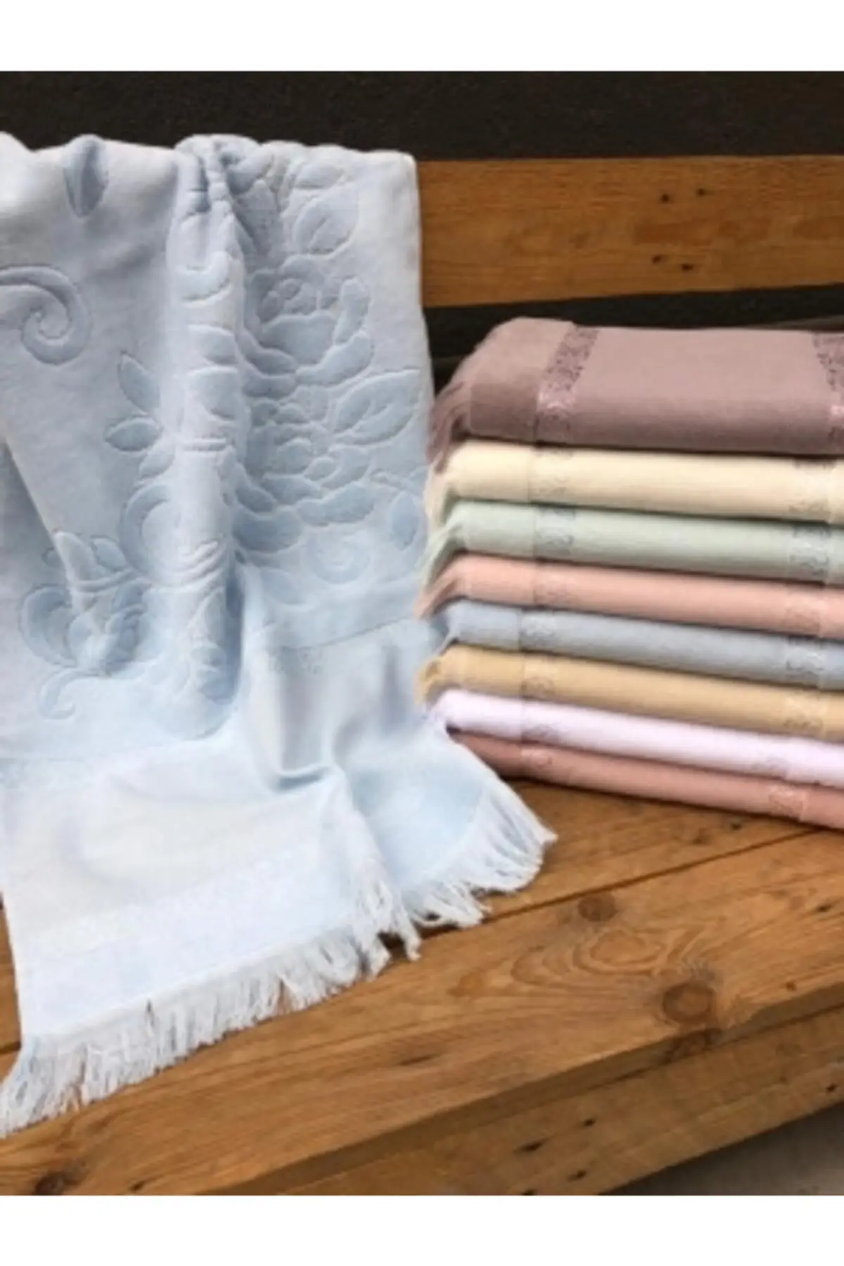 

Turkish Pure %100 Cotton 6 Pcs 50x90 Cm Super Absorbent Towel Set Soft 2021 Blue Grey Cyan Pink Yellow White Home Textile