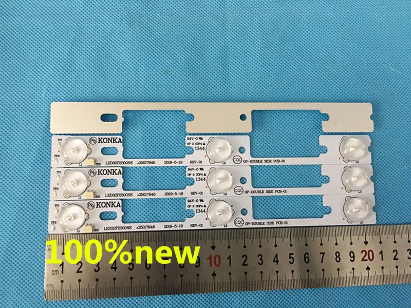 

Original New 8 PCS/set 3LED 6V 208mm LED backlight strip for KONKA LED32F2300NE LED32F2300FX 35017946 35017947 35017948