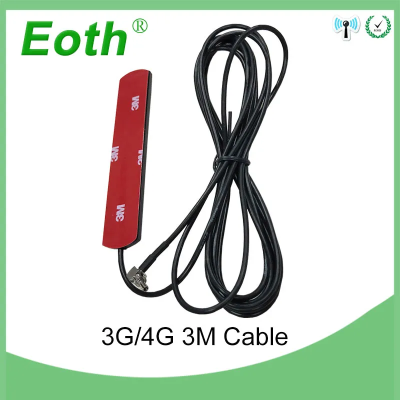 Антенна Eoth 3G/4G для роутера патч антенна 3G/4G/CRC9 4G/LTE с кабелем 3 м 10 шт.|Антенны связи|
