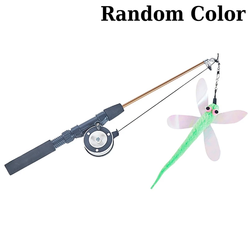 

1 шт. животное игрушка для кошки "Дразнилка" перо игрушки котенок Забавный выдвижная штанга кошачья палочка игрушки удочка для домашних живо...