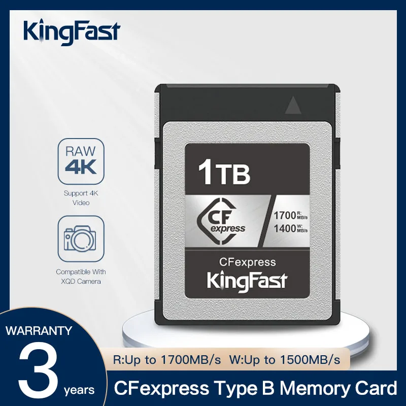 Карта памяти KingFast CFexpress тип B 128 ГБ 256 512 ТБ CF express цифровая карта для цифровой
