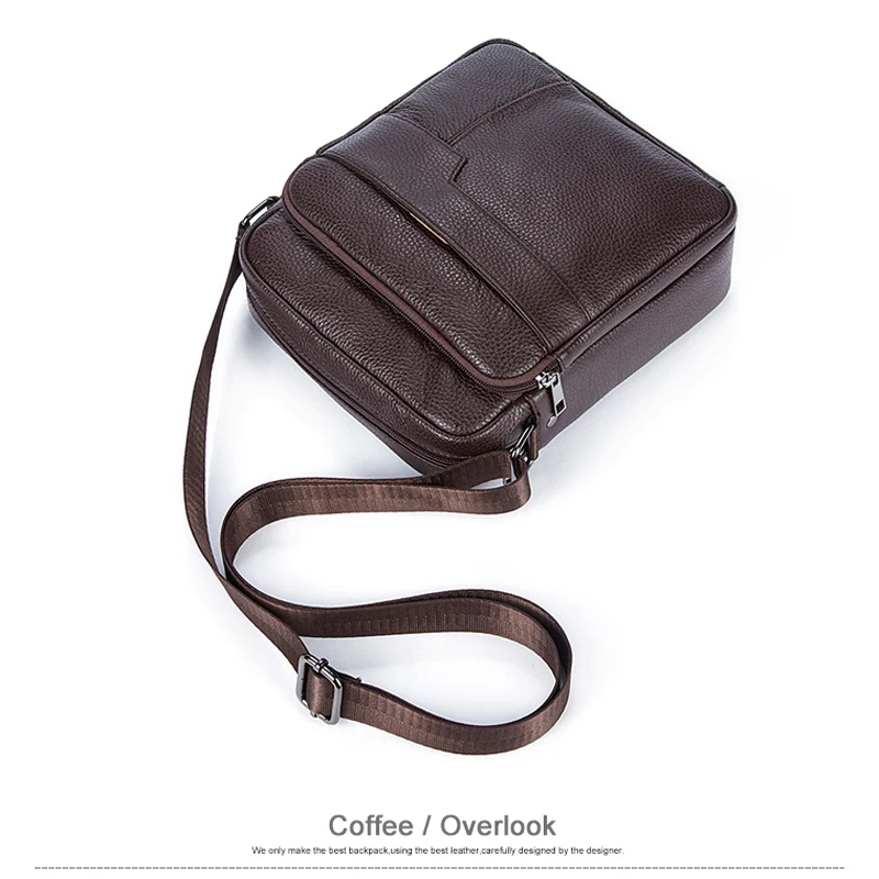 business office men shoulder genuine leather bag messenger crossbody cross body handbag male for small black bolsas side satchel free global shipping