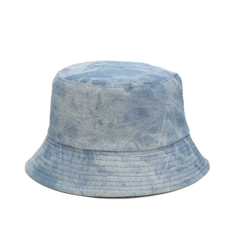 

Fisherman hat buy one get one free washed retro tie-dye female spring new denim double-sided basin hat outdoor sun hat