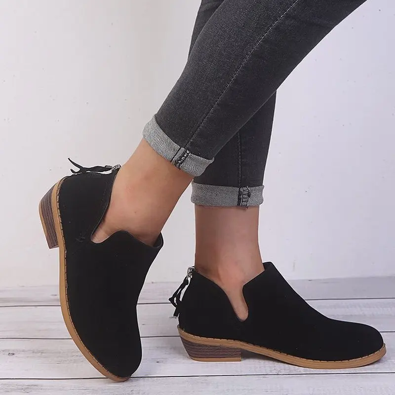 Женские ботильоны туфли лодочки гладиаторы на низком массивном каблуке