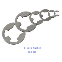 10203050100pcs e clip washer assortment kit m1 5m15 stainless steel circlip retaining ring for shaft fastener