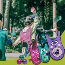 DDice Games Toy Oxford Cloth Sticky Waistcoat With 3PCS Dodgeball Children Ball Vest Kindergarten Parent-child Throwing Game