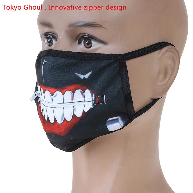Многоразовые маски для лица унисекс PM2.5 хлопковая маска губ аниме Токийский Гуль