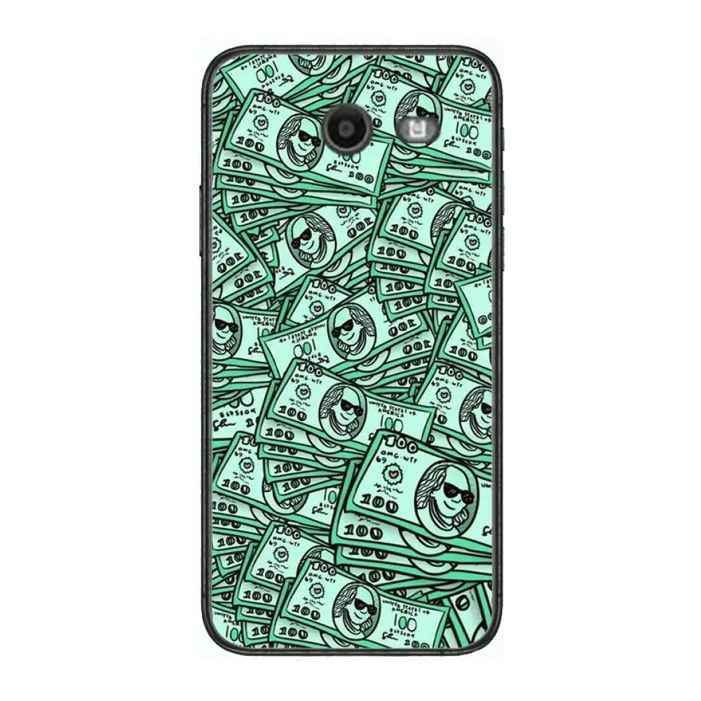 

US dollar style phone case Phone Case Hull For Samsung Galaxy J 4 3 5 6 7 8 EU 2018 Plus 2017 Black Shell Art Cell Cover TPU