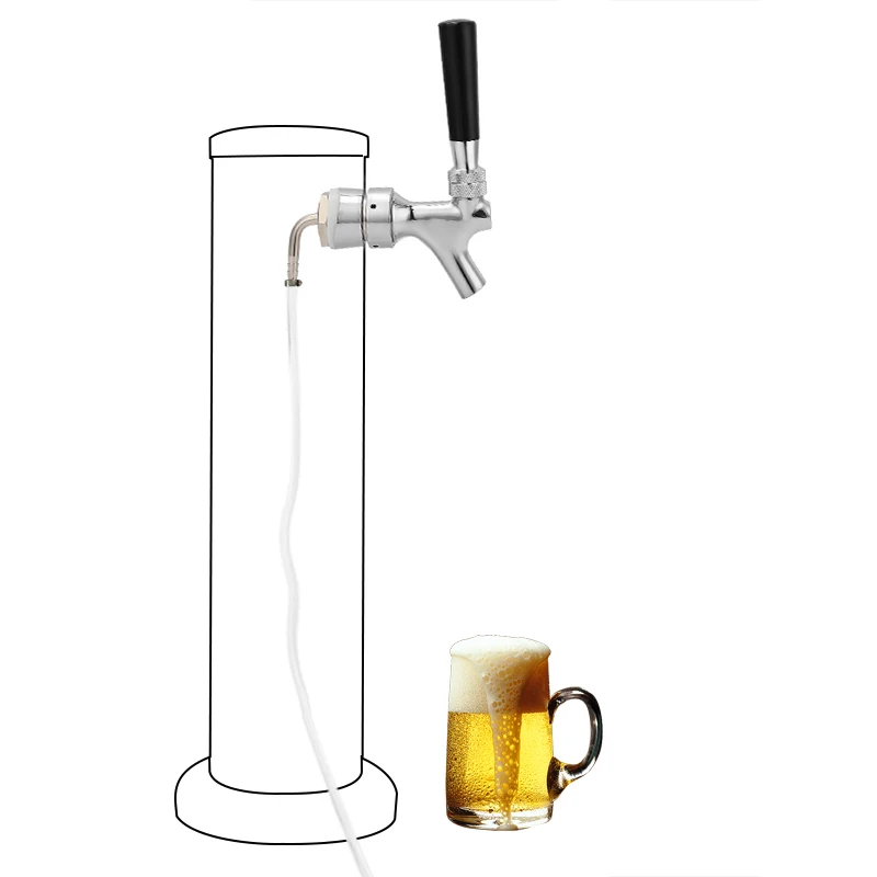 Разливного Пива Кран хромирование Kegerator пивной кран Смесители для ванной комнаты