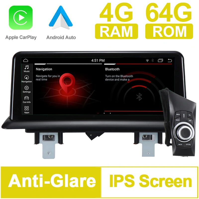 Без налогов idrive 10 25 &quotAndroid 9 0 Автомобильный GPS навигатор медиа стерео радио для BMW 1