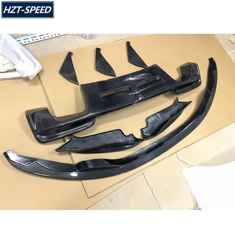 Диффузор для переднего бампера и заднего из углеродного волокна с фартуками BMW 1