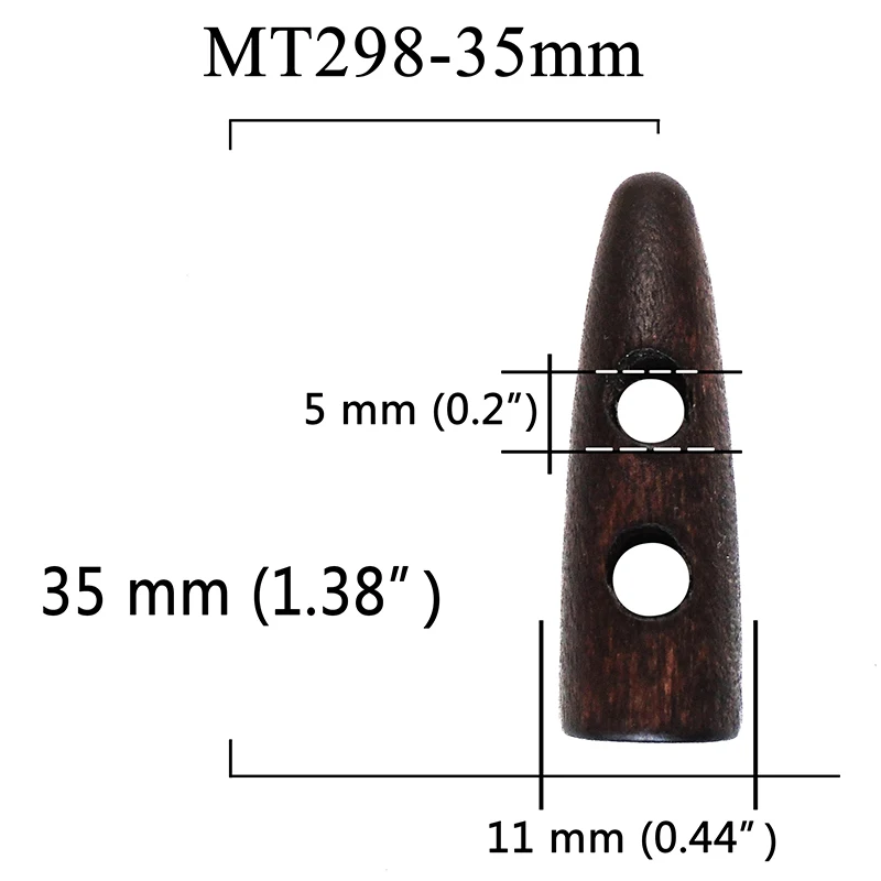 MT298-35mm ZIEENE 5 шт.-15 шт. Новое поступление натуральное дерево крашеные большие роговые деревянные пуговицы Швейное Ремесло «сделай сам» вырезка для пальто кнопка ручной работы - Цвет: MT298-35mm