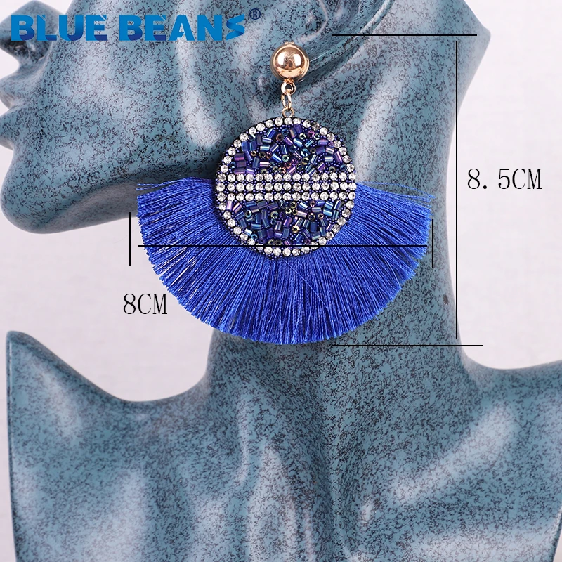 Женские Геометрические серьги с бахромой Висячие длинные висячие кристаллами