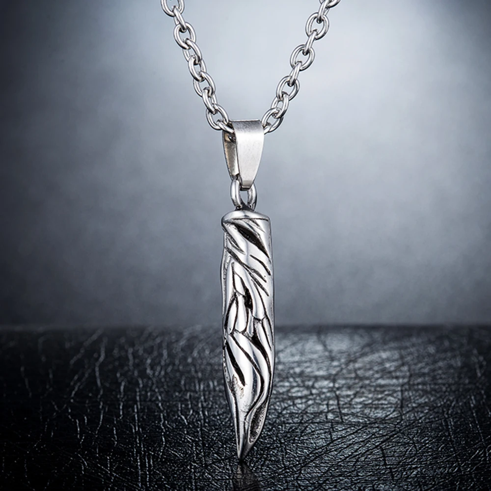 Мужское ожерелье из нержавеющей стали старинный этнический волчий Клык зуб