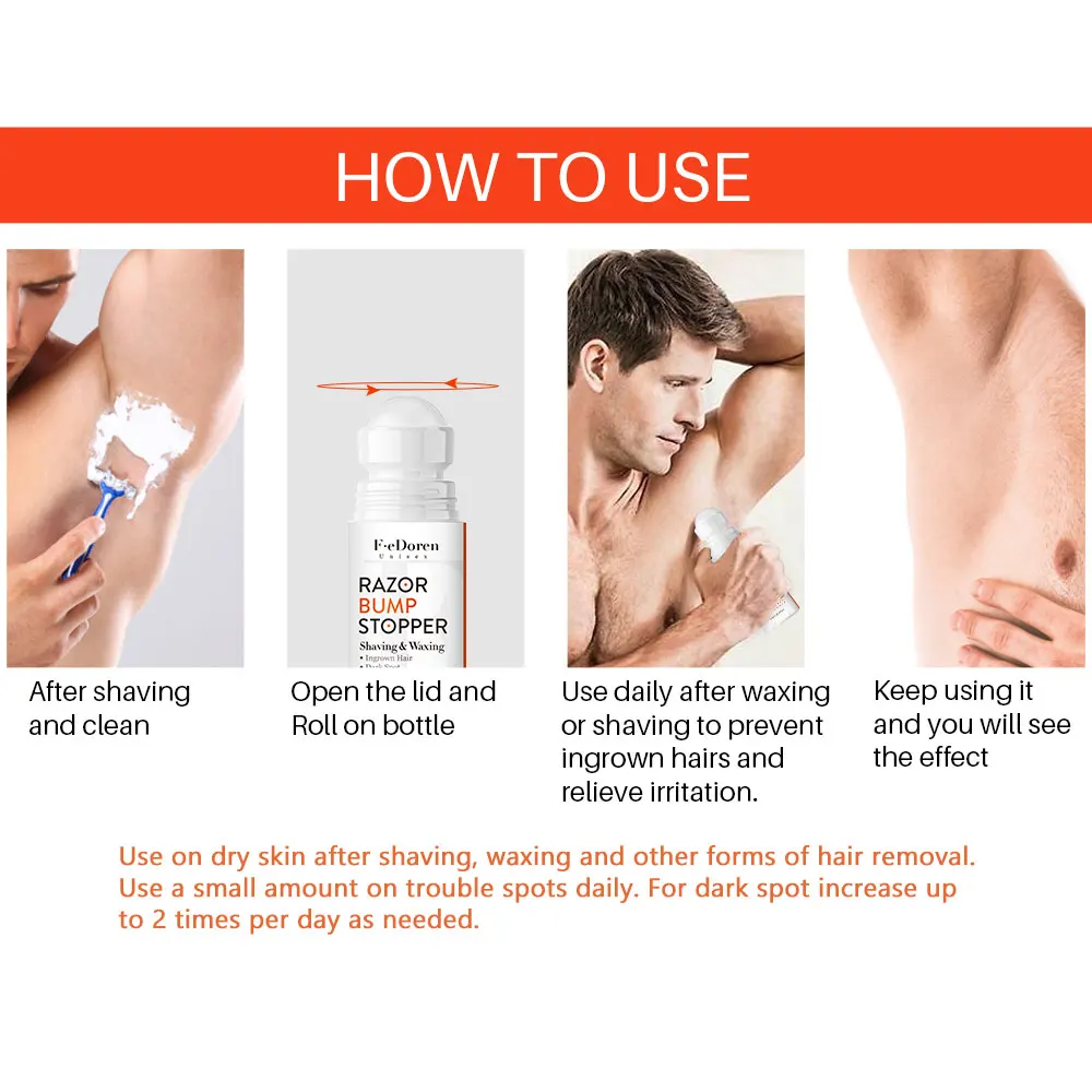 

18ml/90ml razor bumps and ingrown hair treatment disappear after shaving pfb is used for ingrown hair and razor burns