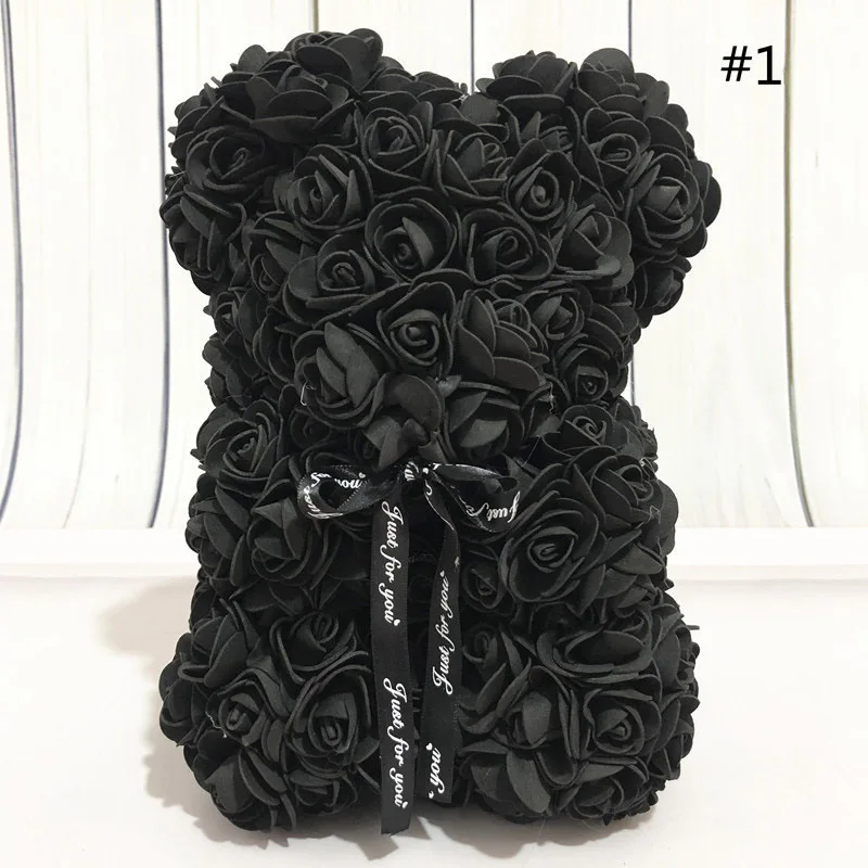

Lovely Artificial Rose Bear Flower Bouquet for Valentine Wedding Gift