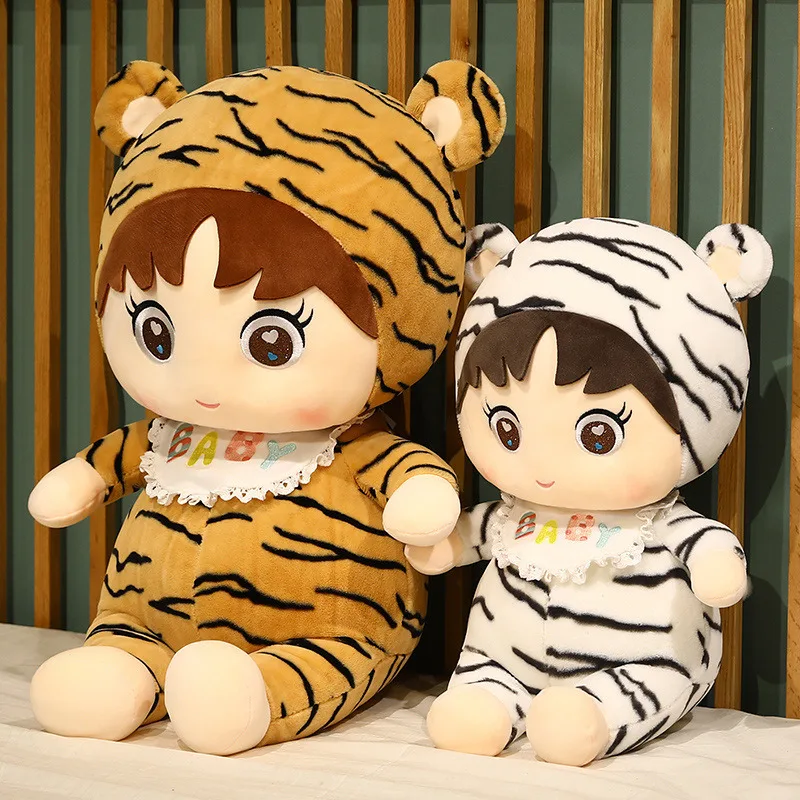 

The high-quality tiger plush animal toy pillow is used as a wedding birthday gift for the bridesmaid of the baby and boyfriend a