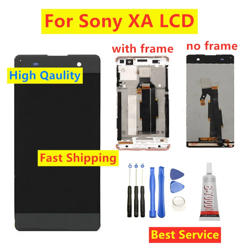 Новый ЖК дисплей 5 0 дюйма для SONY Xperia XA сенсорный экран с рамкой F3111 F3112 F3113 XA|Экраны