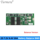 Turmera 2S 20A 7,2 V 8,4 V Balance BMS 18650 21700 26650 Защитная плата литиевой батареи для шуруповерта и фары использовать A