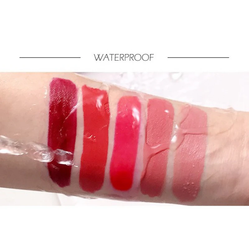 5 Color Matte Liquid Lip Tint Set Gift Box Velvet Long Lasting Stick Gloss Red Nude Kit Cosmetic Beauty.w | Красота и здоровье