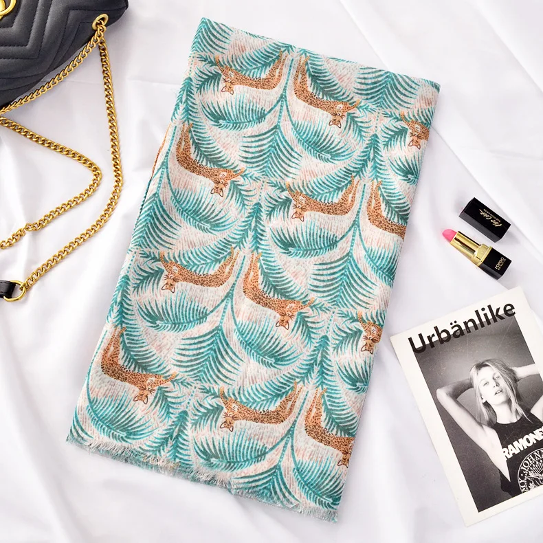 Женский шарф KYQIAO осенне весенний элегантный длинный в стиле бохо испанском