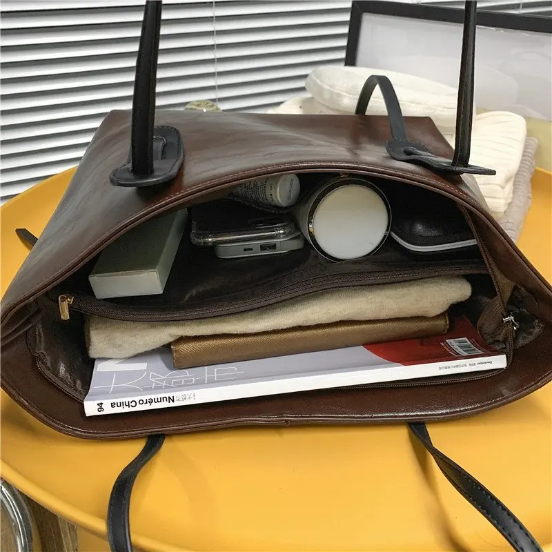 

2020 New Fashion Large Capacity Women's Shoulder Bags Bigh Quality Handbag Shopping Bags Black Totes Women Bag