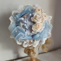 lolita flower wedding hat flat hat tea party hairpin small headdress hair accessories magogo