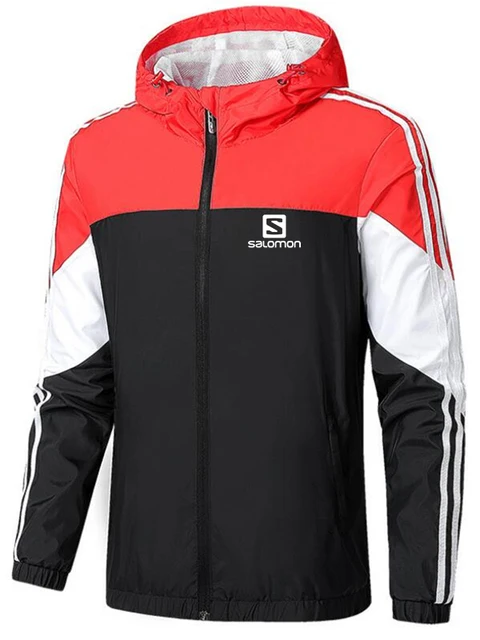 

Spring Autumn New Men Fashion Hoody Splicing Coat Jackets Windbreaker Sunscreen Quick Dry Breathable Casual Jacket Printed S