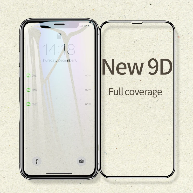 Защитное закаленное стекло 9D для iPhone 7 8 Plus защитная пленка экрана XR X XS Max|Защитные