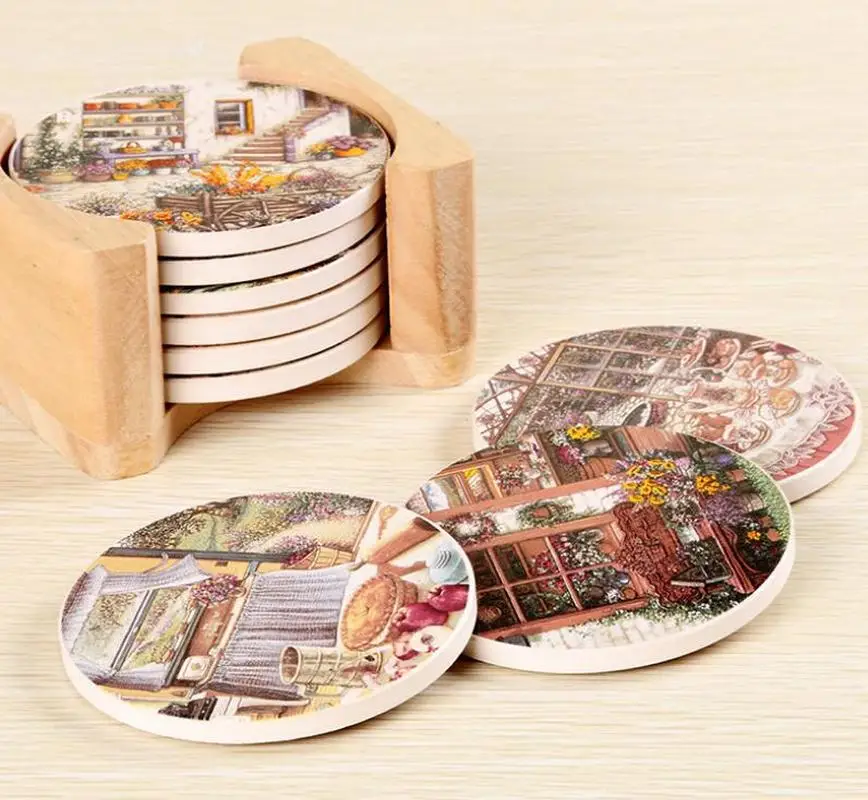 4 шт в европейском стиле обеденный стол кружка Нескользящая керамическая садовая