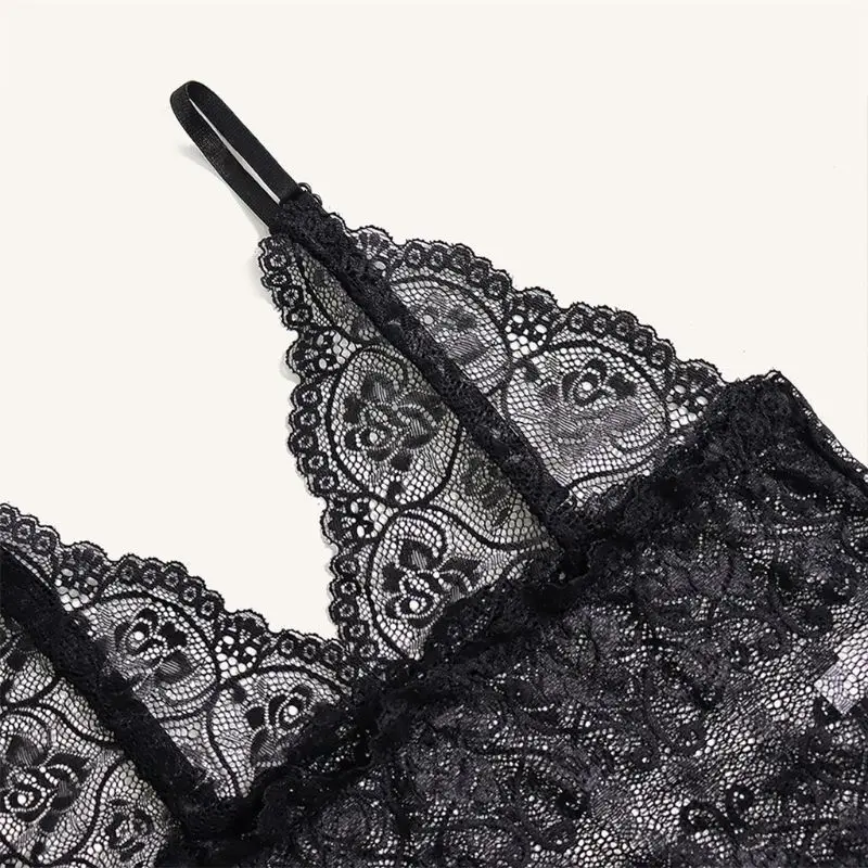 

Women Satin Striped Sleepwear Lingerie Sexy Floral Lace Underwear Shorts Robe XX9D