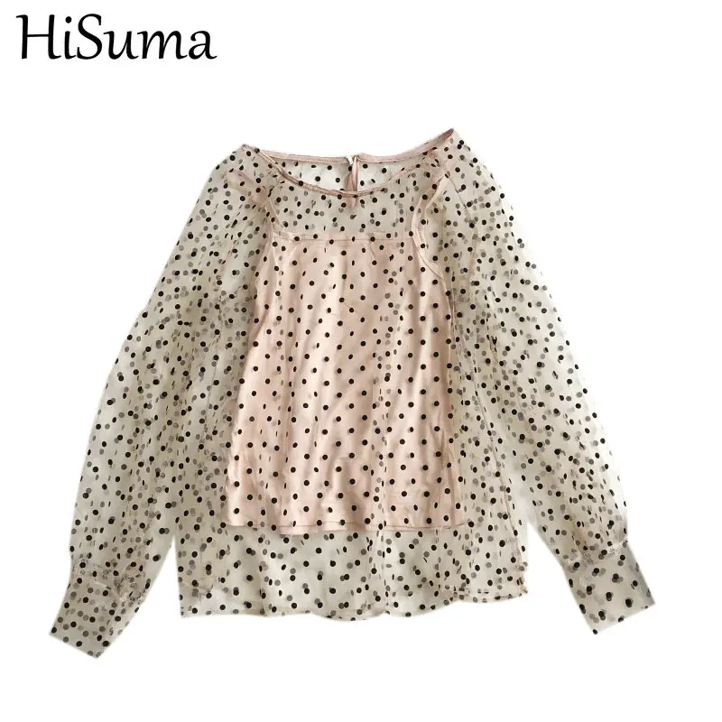 2021 Осенняя женская обувь с вышивкой в точечный фонарь рукав пуловер Базовая