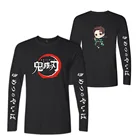 Футболка МужскаяЖенская с длинным рукавом, хлопковая рубашка с принтом клинок из демонов, одежда для мужчин и женщин