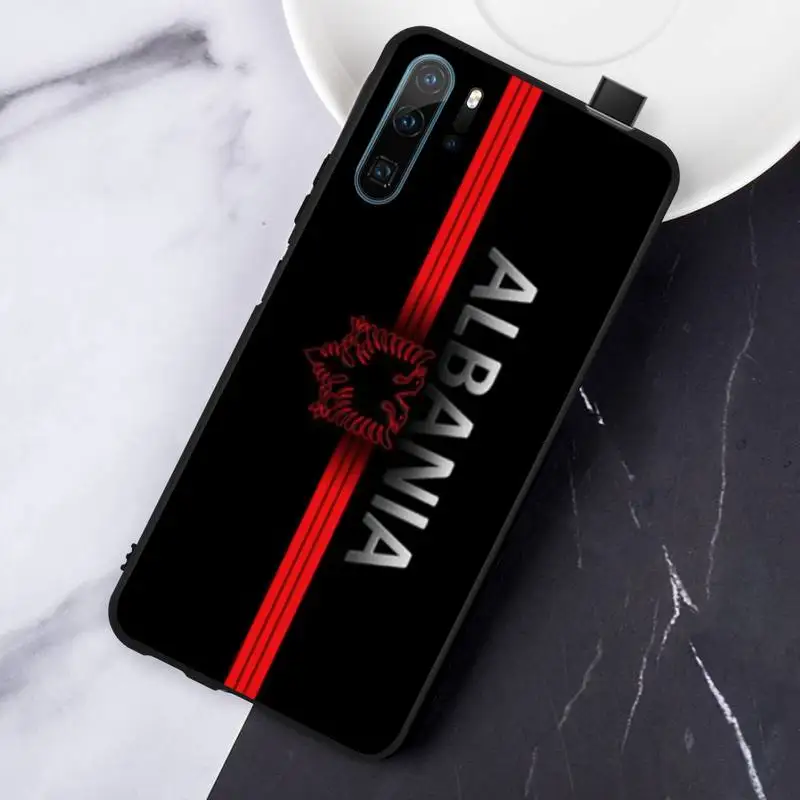 

albania flag pattern Phone Case For Huawei honor Mate P 10 20 30 40 Pro 10i 9 10 20 8 x Lite high quality protective carcasa